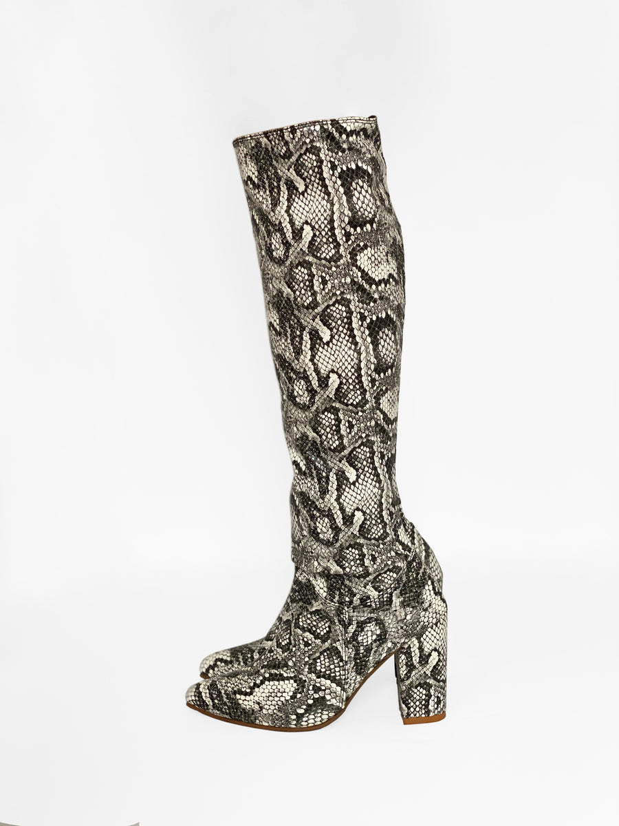 river island snake print boots